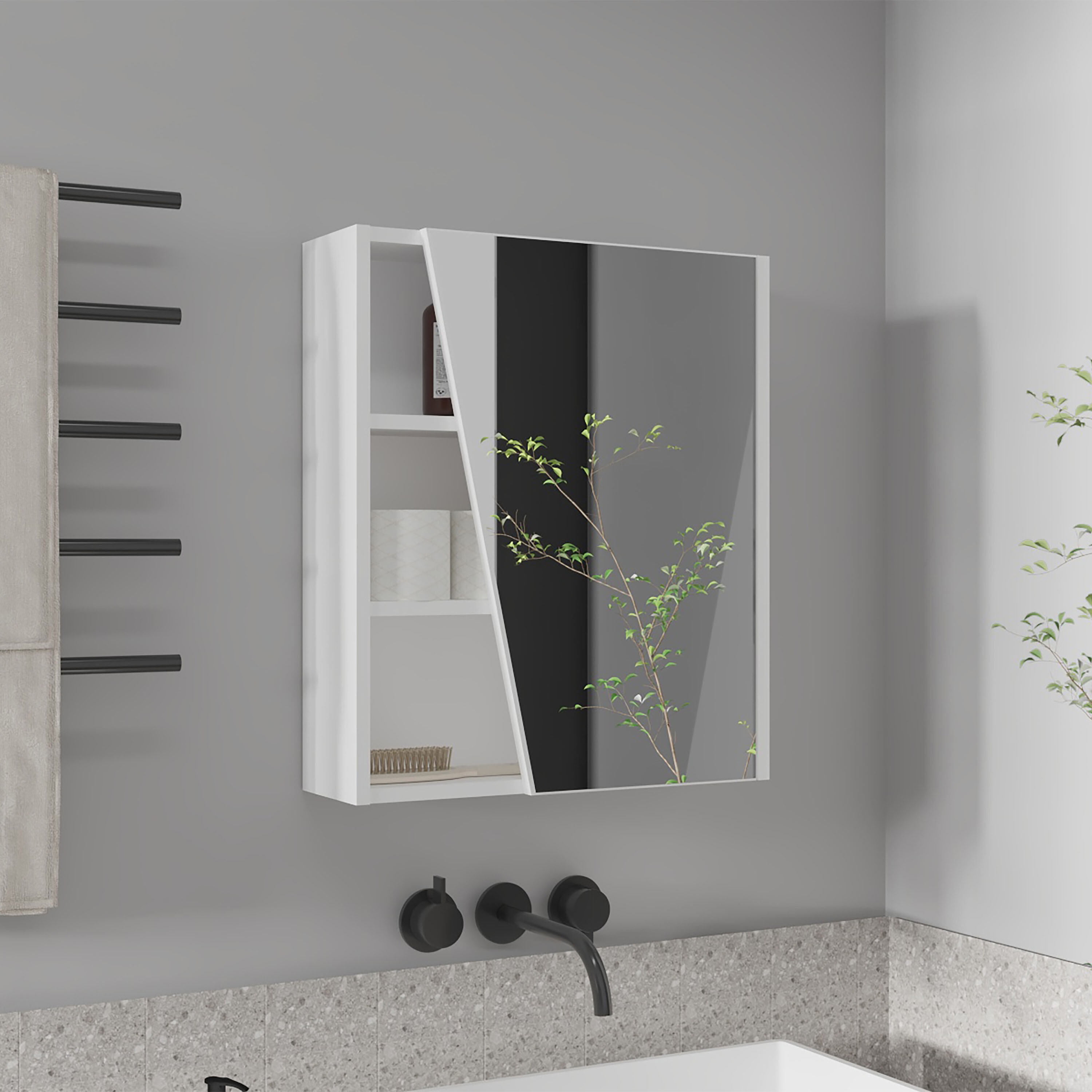 Bathroom Storage Cabinet Quintana Wall-Mounted Mirror Medicine Cabinet ...