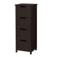 Key Drawer Unit Bathroom Storage Cabinet, Slim 4-Drawer Tall Floor Unit, Space-Saving ...