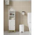 thumbnail image 1 of Bathroom Storage Cabinet, Small Corner Floor Cabinet with Door and Shelves,Adjustable Shelf,White, 1 of 7