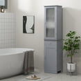 Bathroom Storage Cabinet Tower with Multiple Shelves & Drawer - White ...