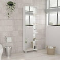 thumbnail image 1 of Bathroom Storage Cabinet Urano Mirror Linen Cabinet, Four Interior Shelves, Five External Shelves -White,Bathroom Vanity, 1 of 7