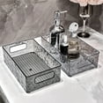 thumbnail image 1 of Bathroom Storage Organizer, Plastic Cosmetic Organizer Box with Handle and Dividers, Multi-Purpose Desktop Storage Basket for Countertop Organization, Durable and Non-Slip Design, 1 of 6