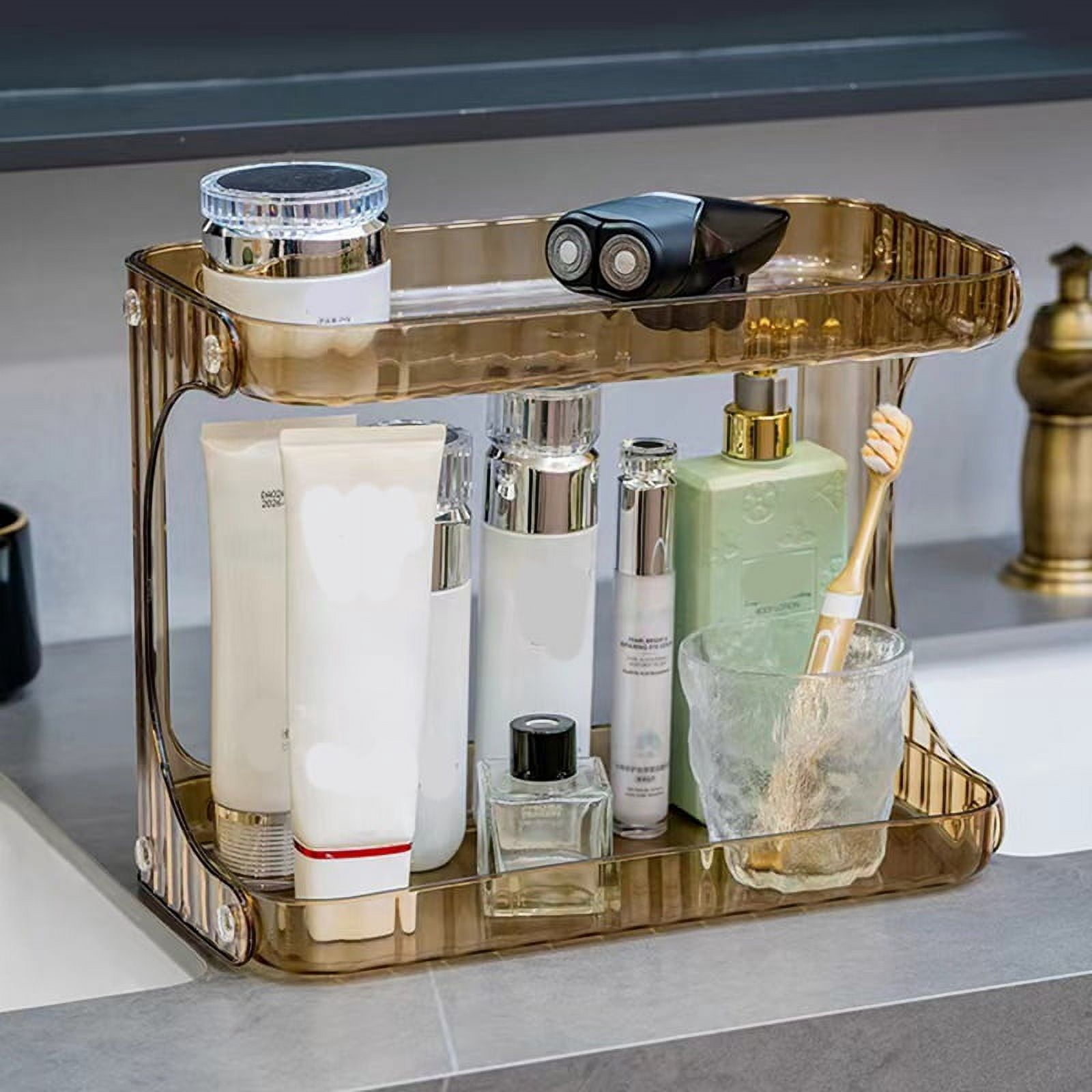 Skin Rack Bathroom Storage Rack Double-Layer Cosmetic Storage Box Hand Washing ...