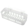 thumbnail image 1 of Bathroom Storage Rack Wall Mounted Bathroom Punch-Free Storage Rack, Adhesive Bathroom Shelf Stick on Bathroom Kitchen Storage Organizer Suction Shower Shelf Wall with Phone Holder No Drilling, 1 of 6