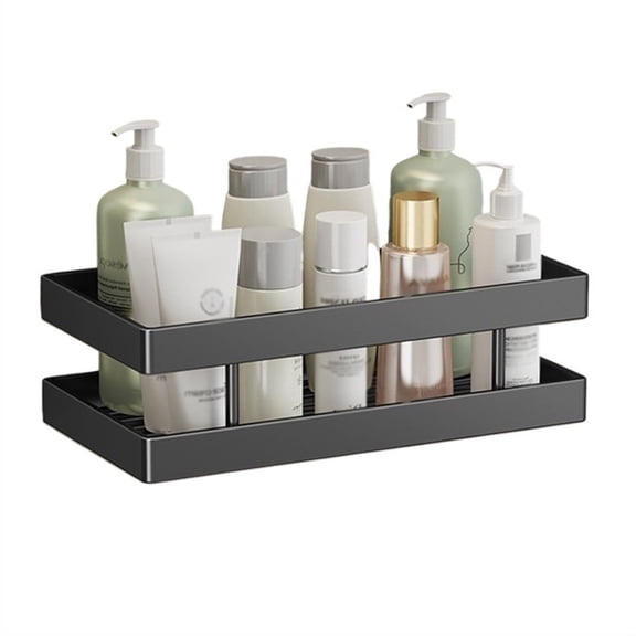 Bathroom Storage Rack Wall Mounted Shower Caddy, No Drilling 304 Stainless Steel Shower Shelves Organizer