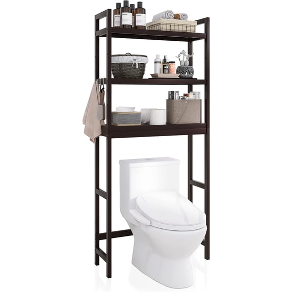 Bathroom Storage Shelf, Over-The-Toilet Organizer Rack, Freestanding ...