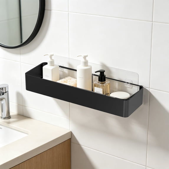 Bathroom Storage Shelf, Wall Mounted Organizer, Kitchen Storage Rack ...