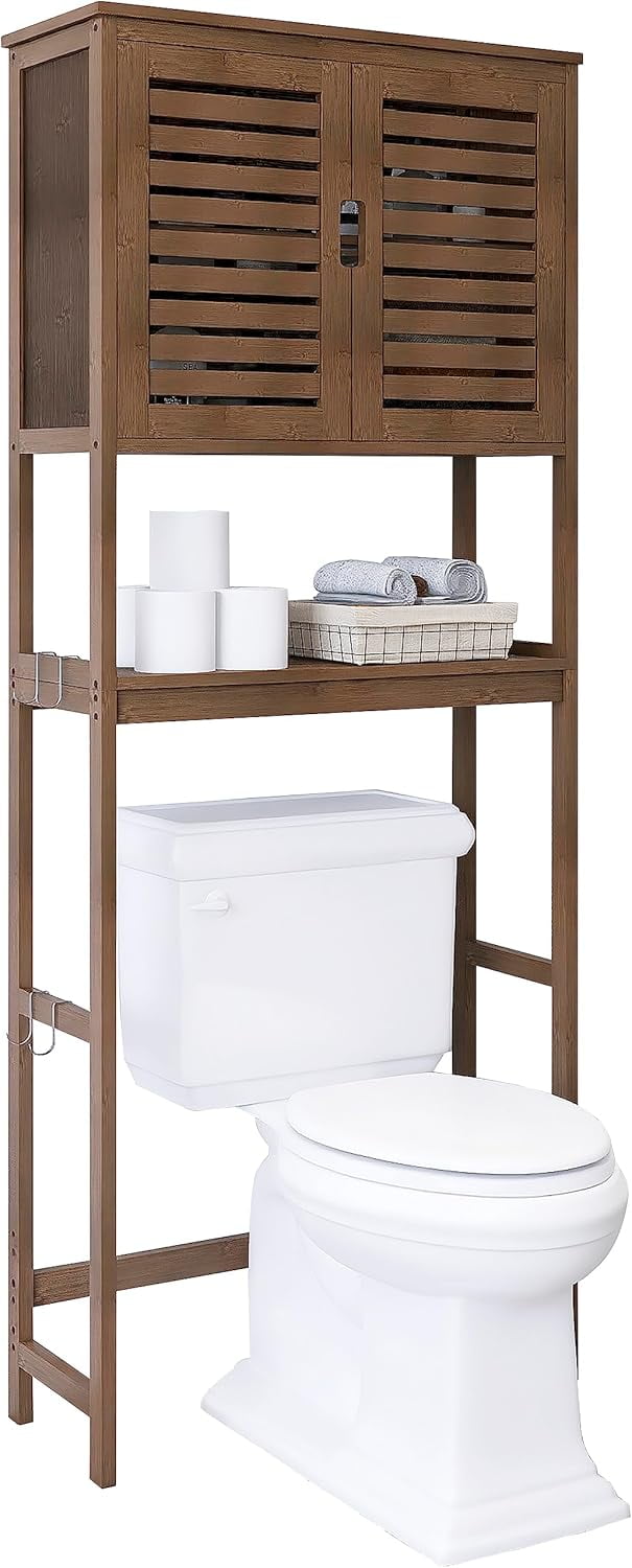Bathroom Storage Shelf with Bamboo OverTheToilet Organizer