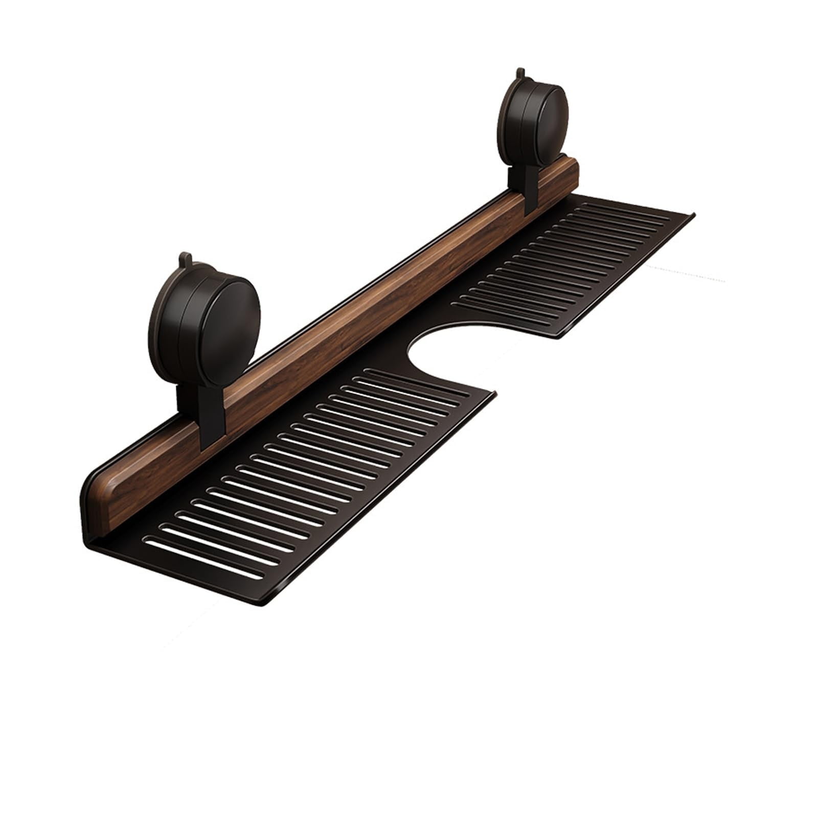 Bathroom Storage Shelves Floating,Modern Kitchen Organizer Faucet Shelf,No Mounted Shower Sink Caddy Organizers,Toothbrush soap Rack(S,Black)