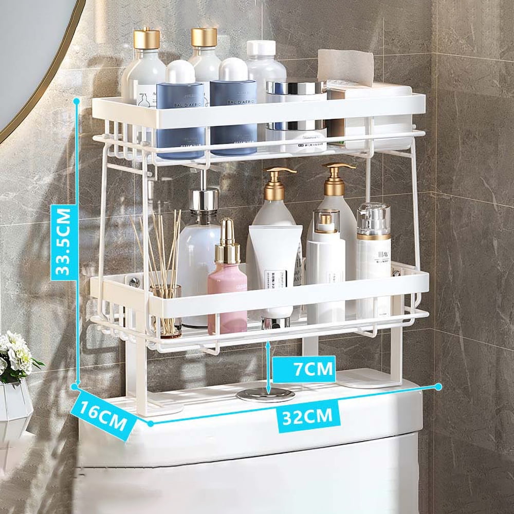 Bathroom Storage over Toilet 2Tier above Toilet Shelf,Metal Bathroom