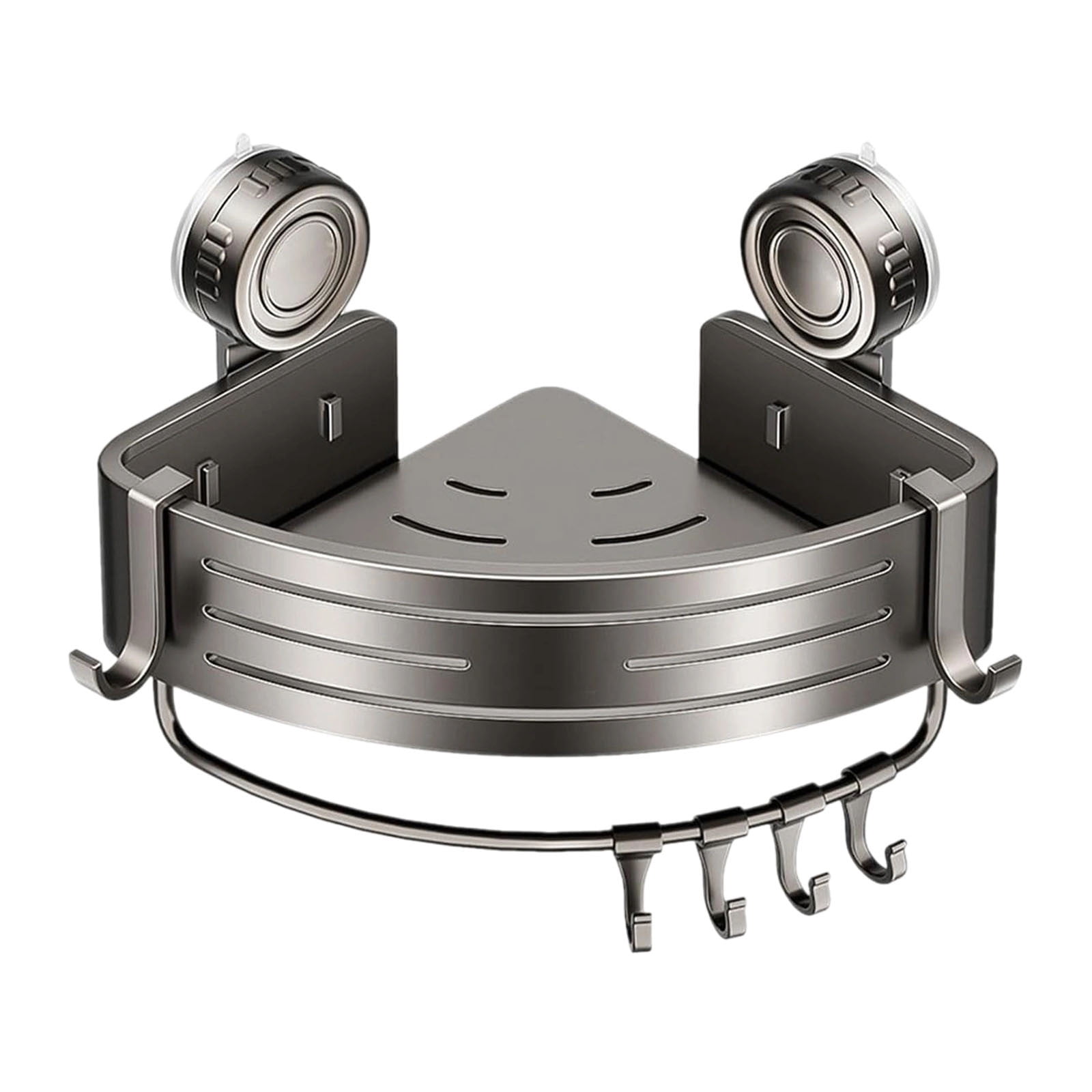 Bathroom Suction Organizer Corner Shower Shelf Suction Cup Wall Mounted ...