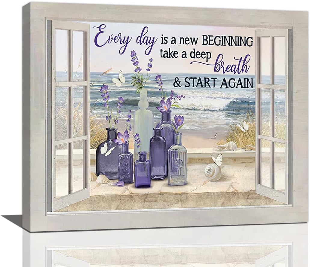 Relax Soak Unwind Bathroom Sign - 12x12 Inch Wooden Wall Art Plaque, Home Decor For Bath & Spa