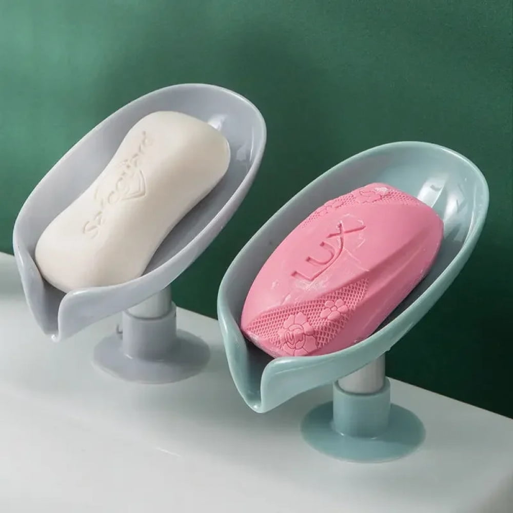 Bathroom Supplies Bathroom Shower Soap Holder Leaf Shape Soap Box Drain ...
