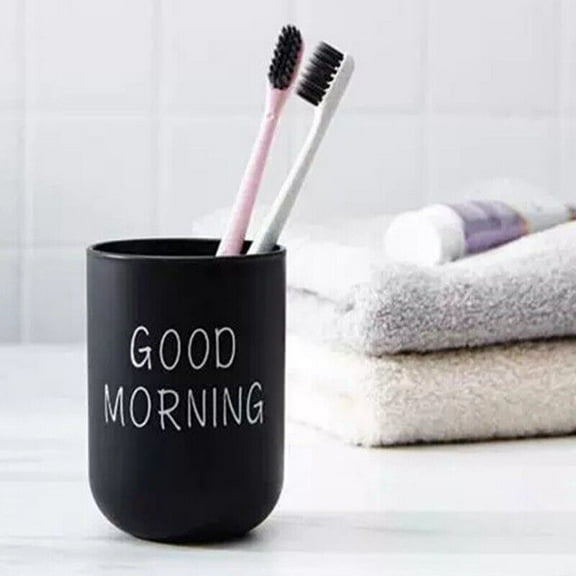Bathroom Supplies Bathroom Tumblers Washing Cup Organizer Cup Toothbrush Holder-Black
