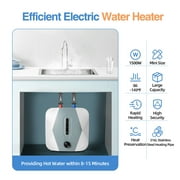 Bathroom Tankless Hot Water Heater Shower Electric Portable Instant Boiler Upper Outlet Water Heater Under Sink 8L Mini Small Water Tank Kitchen Electric Hot Water Heater Portable
