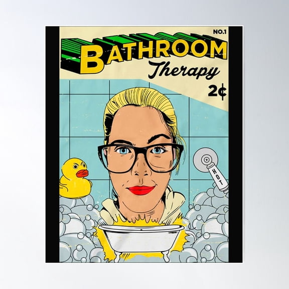 Bathroom Therapy Essential Poster Wall Art, Modern Wall Decor For Living Room Bedroom, 8x12 UNFRAMED
