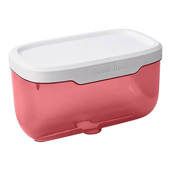 Bathroom Tissue Box, Czzoypi Modern Toilet Paper Dispenser, Non-Slip Perforated Storage for Living Room Vanity Office Quick Access, Red
