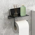 thumbnail image 1 of Toilet Paper Holder, Non-Perforated Tissue Storage Rack, Adhesive or Screw Mount, Compact Bathroom & RV Organizer, 1 of 8