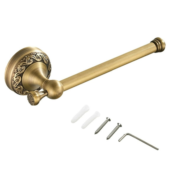 Wall Mounted Toilet Paper Roll Holder Copper Towel Rack for Home Hotel Restroom