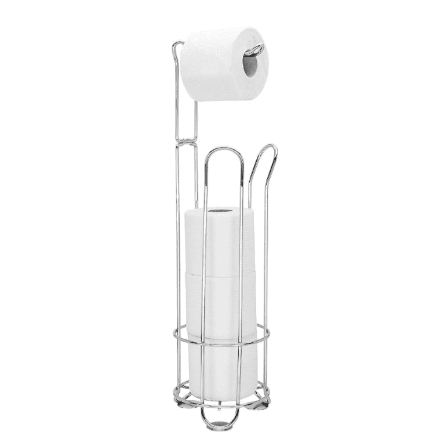 Bathroom Tissue Paper Roll Stand - Chrome Toilet Paper Roll Storage ...