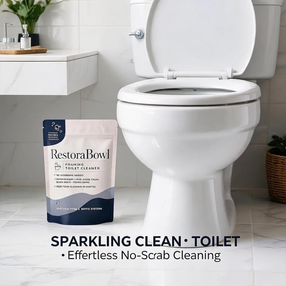 Bathroom Toilet Cleaner, Foaming Toilet Cleaner, Scrub Free Bathroom Cleaner, Rust Stain Remover, 100G 7X5 in Easy to Use Foaming Formula, Fizz Clean to Lift Stuck on Toilet