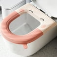thumbnail image 1 of Bathroom Toilet Lid Cover - Soft Stretchable Universal Fit for Standard/Elongated Seats, 1 of 6