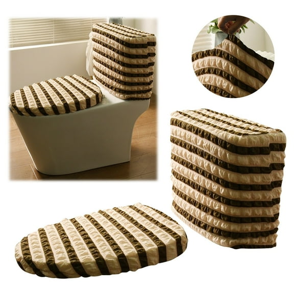 Bathroom Toilet Mat Polyester, Toilet Mat 1 Split Toilet Cover Two-Piece Set (Multi-color-One Size)