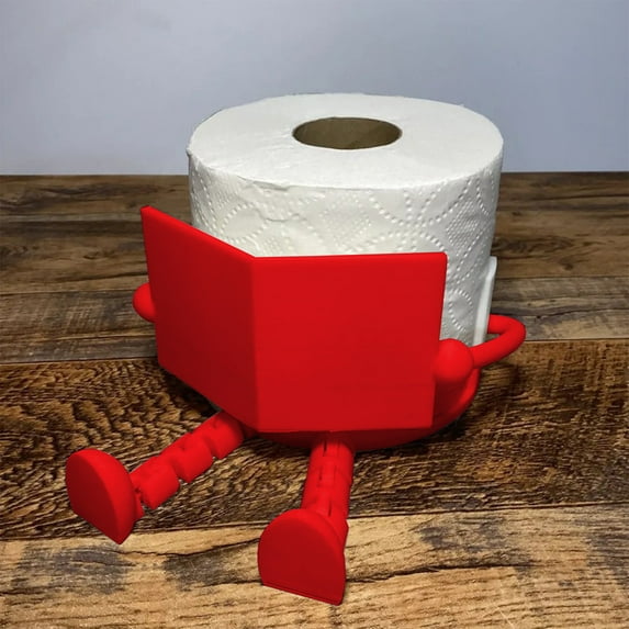 Bathroom Toilet Paper Holder, Novelty Book Reading Roll Dispenser, Funny Bathroom Accessories Gag Gift for Book Lovers