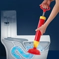 thumbnail image 1 of Bathroom Toilet Plunger Vacuum Pump Plunger Household Toilet Suction Plunger (Red) Big, 1 of 7