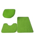 thumbnail image 1 of Bathroom Toilet Rug, Bath Mat Non Slip, 20X33 In, Bright Green, Toilet Mats for Bathroom U Shaped, Anti Slip Bath Mat, Toilet Lid Cover, Rug for Bathroom, 3 Set, 1 of 6