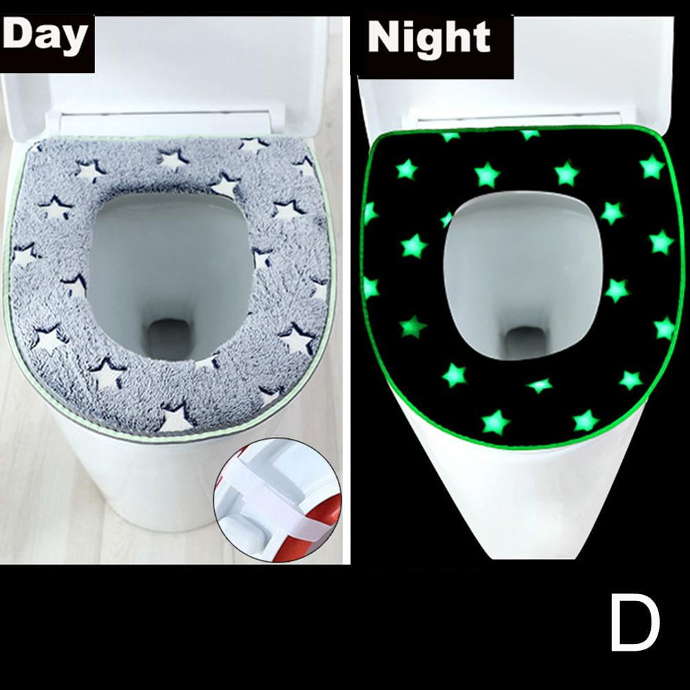 Bathroom Toilet Seat Washable Soft Warmer Mat Cover N Warm Cover