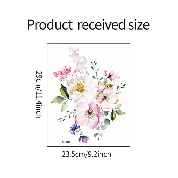 Bathroom Toilet Stickers Modern Minimalist Flowers Pattern Self-adhesive Paintings For Bathroom Decorations