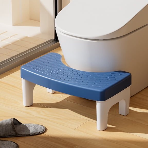 Bathroom Toilet Stool Squatting Poop Stool for Adults Kids - Fits All Toilets Detachable Stackable Foot Rest Step Stool - Plastic Potty Stool for Home Bathroom Use - 6.69 Inch Height 1 Pack