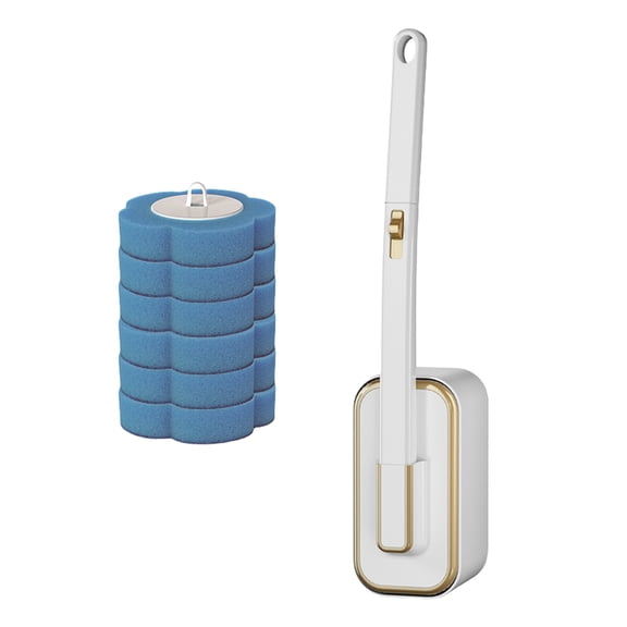 Bathroom Toilet Washing Brush Practical Toilet Bowl Brush with Replaceable Brush Head Bathroom Accessories Enduring