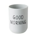 thumbnail image 1 of Bathroom Toothbrush Circular Cup Simple Plain Couple Tooth Cup Good Morning Design Lightweight Durable Plastic Rinse Cup for Home Travel Camping, 1 Cup, 1 of 2