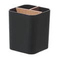 thumbnail image 1 of Bathroom Toothbrush Holder 3 Slot Toothbrush And Toothpaste Holder, Bathroom Counter Storage Rack Suitable For Toothbrushes, Black Mats for Bottom of Kitchen, 3 Tier Dish Drying Rack over Scrub Brush, 1 of 3