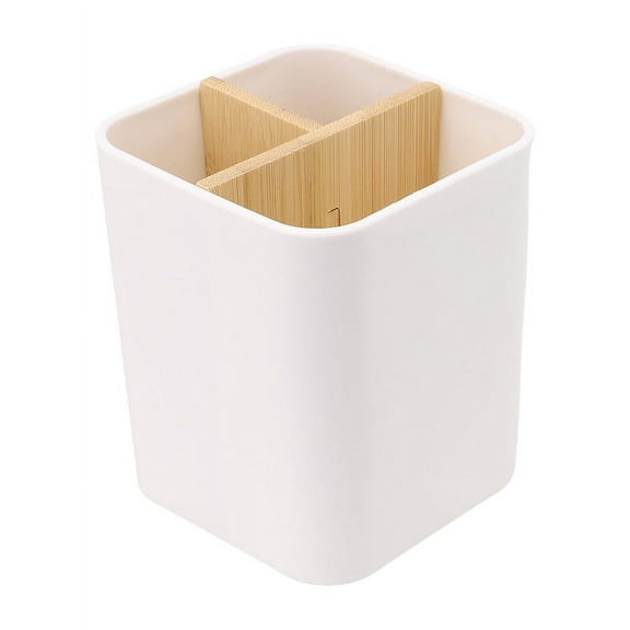 Bathroom Toothbrush Holder 3 Slots Wooden Toothpaste And Pen Holder Storage Box For Home Organization Tool Wholesale In Stock