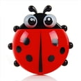 thumbnail image 1 of Cute Ladybug Toothbrush Holder with Strong Suction Cups No Drill Bathroom Organizer for Countertop Mirror Sink Holds Multiple Brushes and Toothpaste Easy Install, 1 of 3