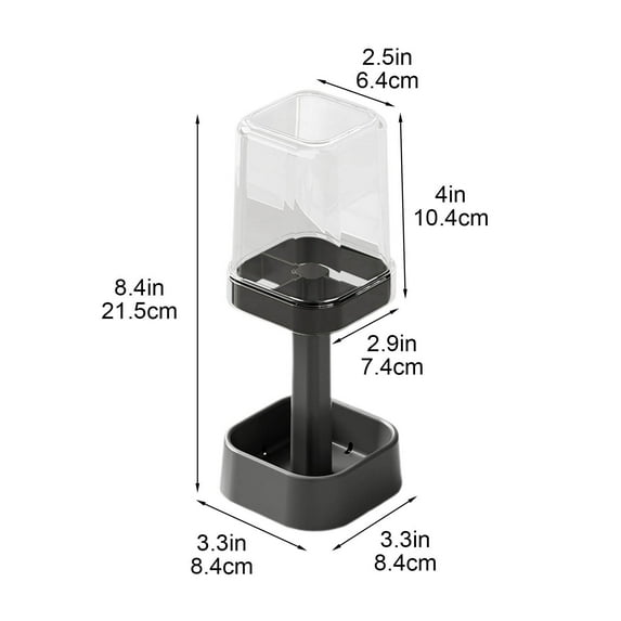 Bathroom Toothbrush Organizer with Covered Holder, Stainless Steel Hygienic Storage for Family Use