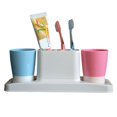 Pink Key Rack Bathroom Toothbrush Toothpaste Stand Organizer Plastic Storage Rack Set ...