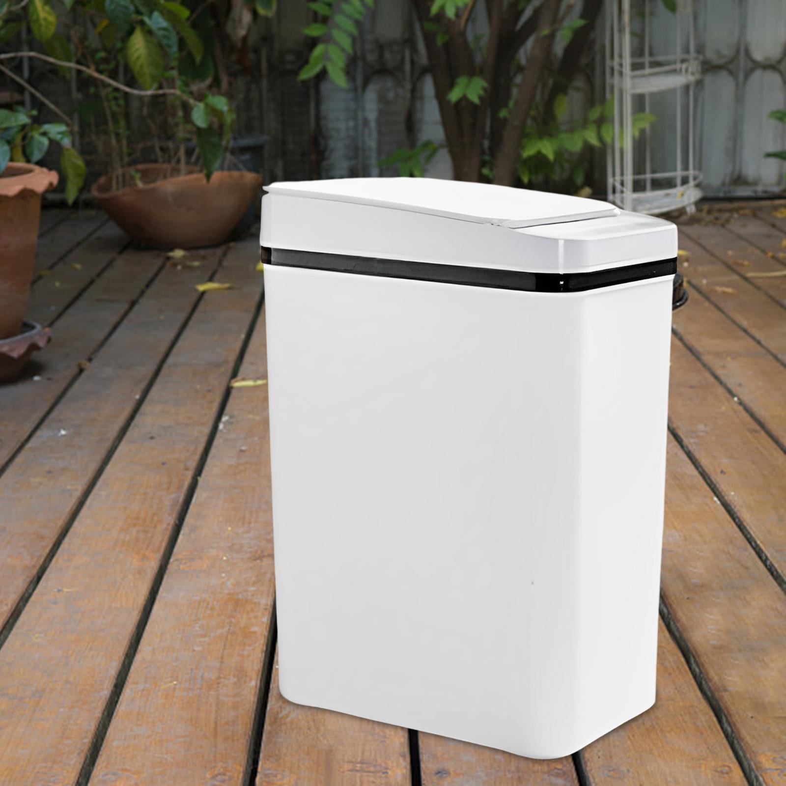 Bathroom Touchless Trash Can, Waterproof Narrow Wastebaskets