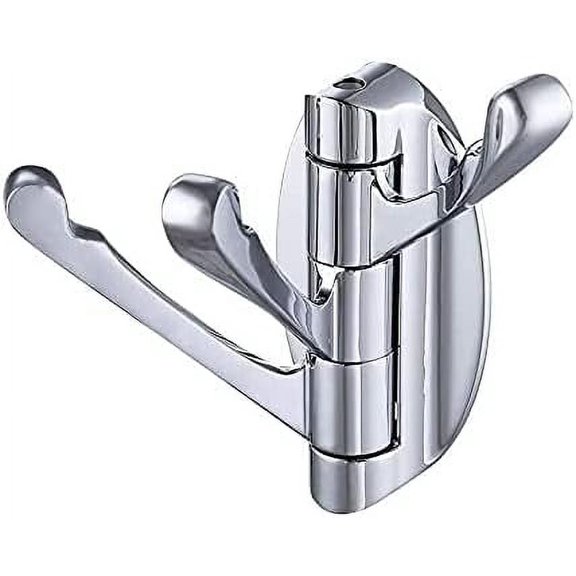 Bathroom Towel Holder, Solid Metal Swivel Robe Hook With Smooth Foldable Design For Entryway Office, Heavy-Duty And Reliable Construction With Polished Chrome Finish