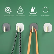 Bathroom Towel Hooks - 4Pack Towel Wall Mounted, Coat Keys Hook Robe Rack Matte Shower for Bedroom Kitchen Hotel