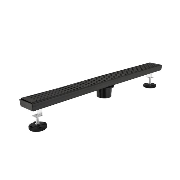 Bathroom Towel Rack 28 Inches Linear Shower Drain, Included Hair Strainer and Leveling Feet,Bathroom Mirror