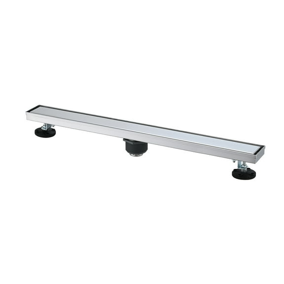Bathroom Towel Rack 32 Inches Linear Shower Drain, Included Hair Strainer and Leveling Feet,Bathroom Mirror