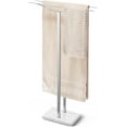 thumbnail image 1 of Bathroom Towel Rack Freestanding Floor Stand: Brushed 36in 2‑Bar Weighted Marble Base Towel Holder, Rustproof 304 Stainless Steel Drying Rack for Bath&Hand Towels, No‑Drill Slim Organizer, Spa Pool, 1 of 17