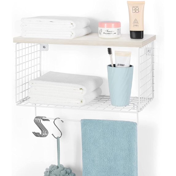 Bathroom Towel Rack With Tower Bar, Wall Mounted Towel Rack