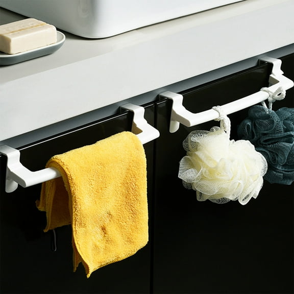 Bathroom Towel Rack, Xshuai No Punch Wall Mounted Storage Rack, White Plastic Modern Design Easy Install Toilet Storage Rack