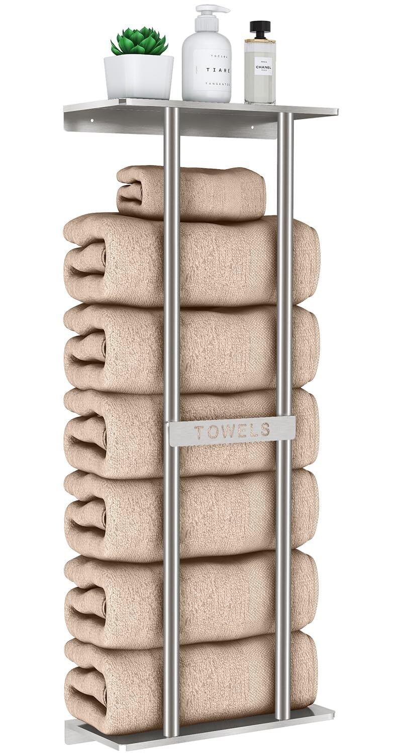 Bathroom Towel Storage Rack, Towel Racks for Bathroom Wall Mounted 30 ...
