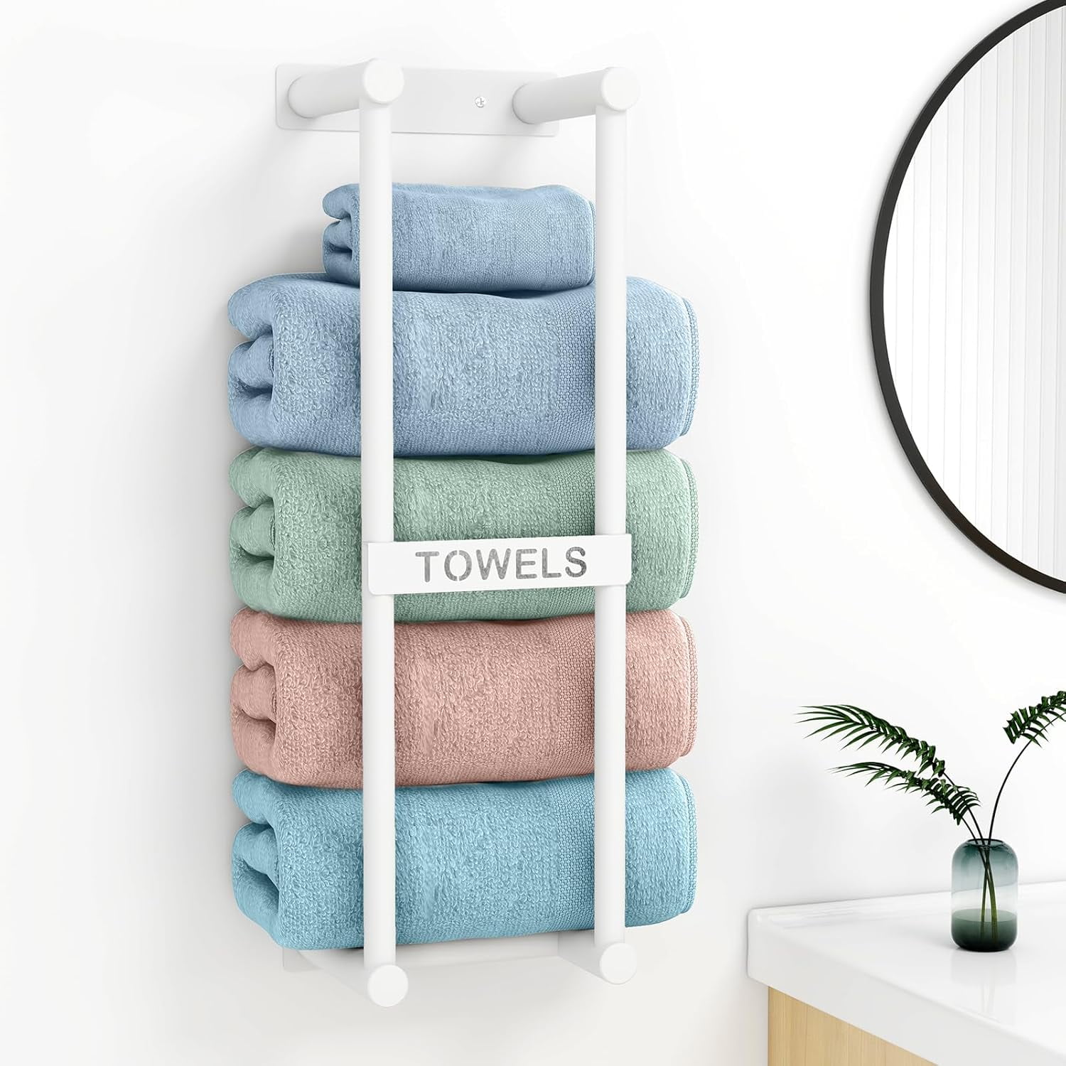 Bathroom Towel Storage Rack, Towel Racks for Bathroom Wall Mounted 30 ...